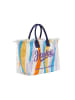 IZIA Women Tote Bag in Blue Orange