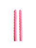 Butlers Stabkerze TWISTED 12er-Set in Pink