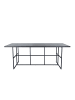 ebuy24 Esstisch Leif Schwarz, Glas klar 90 x 200 cm