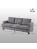 HOMCOM 3-Sitzer-Sofa-213L x 82B x 90H cm-Grau