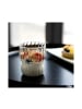 ZOHA Glas Stripe Glas 2er Set Getränkebecher - Kaffebecher - 310 ml in Transparent