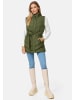 Threadbare Steppweste THB Cruz Quilted Funnel Neck Gillet in Khaki