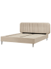 Beliani Doppelbett BRIN in Beige/Schwarz - (W) 194 x (H) 102 x (L) 215 cm