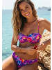 Venice Beach Bügel-Bandeau-Bikini-Top in lila print