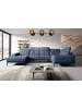 MF Design Nevido Recamiere Rechts in Blau -  (L) 201 x (B) 350 x (H) 77 cm