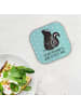 Mr. & Mrs. Panda Coaster Stinktier Sitzen mit Spruch in Türkis Pastell
