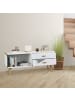 relaxdays Sideboard in Weiß - (B)120 x (H)48 x (T)40 cm