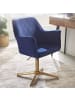 KADIMA DESIGN Schreibtischstuhl Dunkelblau Samt Design Drehstuhl mit Lehne, in Blau