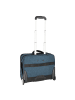 Dermata 2 Rollen Businesstrolley 41 cm Laptopfach in blau