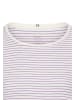 Camel Active Gestreiftes Rundhals T-Shirt aus reiner Baumwolle in Weiß-Lila