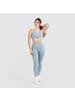 SMILODOX Kompression Leggings Amaze Ripp in Grau Melange