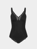 Erlich Textil  Eleonora Body große Cups aus Bio-Baumwolle - verstellbare Träger in schwarz