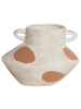 Beliani Blumenvase ALOSIDAE in Beige/Braun - (W) 22 x (H) 19 x (L) 22 cm