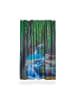 relaxdays Duschvorhang Wasserfall in Bunt - (L)200 x (B)180 cm