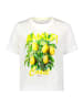 CARTOON Kurzarm-Shirt mit Rundhalsausschnitt in Patch Creme/Yellow