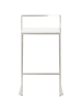 KADIMA DESIGN Barhocker Stahlgestell & Lederoptik, Loft, robust, 76 cm Gesamthöhe in Weiß