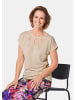 GOLDNER Elegantes Shirt mit feinen Glanzgarnen in sand