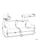 Beliani Schlafsofa LUCAN in Beige/Schwarz - (W) 191 x (H) 75 x (L) 91 cm