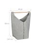 relaxdays Wäschesammler in Hellgrau/ Natur - (B)62 x (H)68 x (T)34,5 cm