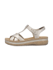 rieker Massa-Sandale aus Leder mit Keilabsatz Gold