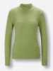creation L Stehkragenpullover in kiwi-meliert
