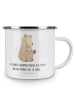 Mr. & Mrs. Panda Emaille Tasse Bär Arzt mit Spruch in Weiß