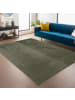 KADIMA DESIGN Teppich Kurzflor Unifarben Polyester Antirutsch Wohnzimmer in Grün
