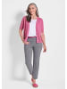 GOLDNER Strickjacke Damen Cardigan in Pink, Halbarm in pink