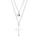 Elli Halskette 925 Sterling Silber Kreuz in Silber