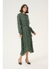 Kaffe Kleid KAoline Relaxed fit in Black Deep/Green Geometric