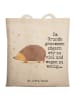 Mr. & Mrs. Panda Schultertasche Igel Herzen Design mit Spruch in Weiß