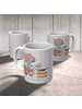 Mr. & Mrs. Panda Tasse Schmied Herz ohne Spruch in Grau Pastell