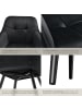 tectake Polstersessel gepolstert, in Samtoptik, gesteppt, 58 x 62 x 82 cm