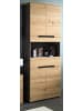 Inn.Furn Hochschrank Eiche, grau 76 x 193 cm, Badschrank mit Soft-Close