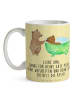 Mr. & Mrs. Panda Kaffeebecher Oma Baden mit Spruch in Gelb Pastell