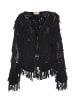 ebeeza Damen Gehäkelte Jacke in SCHWARZ
