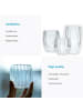 Intirilife Doppelwandiges Thermo Glas Teeglas Kaffeeglas in 2x 190ml Transparent