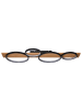 Beliani Deckenleuchten SPEAN in Schwarz/Braun - (W) 100 x (H) 7 x (L) 30 cm