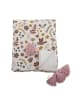 Bloomingville Decke KRISTINE Natur mit Rosa Quasten 160x130 cm