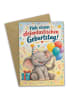 Mr. & Mrs. Panda Geburtstagskarte Elefant mit Partyhut Design mi... in Weiß