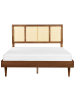 Beliani Doppelbett AURAY in Braun - (W) 165 x (H) 119 x (L) 204 cm