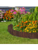 relaxdays Beeteinfassung in Dunkelbraun - (B)200 x (H)20 cm