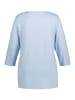 Ulla Popken Pyjama-Shirt in quellenblau