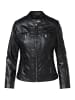 KOROSHI Women's biker jacket faux leather in SCHWARZ