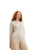 TOM TAILOR Denim Pullover COSY V-NECK in Beige