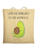 Mr. & Mrs. Panda shopping bag Avocado Pfeifen mit Spruch in Gelb Pastell