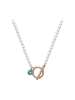 faina Women Necklace in Rose Gold White