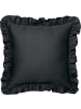 Erwin Müller Mako-Satin Kuschelkissenbezug mit Volant Landshut in schwarz