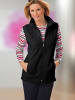 Sieh an! Fleece-Weste in schwarz
