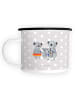 Mr. & Mrs. Panda XL Emaille Tasse Koala Familie ohne Spruch in Grau Pastell
